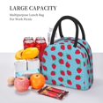thumbnail image 5 of Yiaed Strawberries Print Lunch Bag Adult Insulated Lunch Box, Leakproof Cooler Food Lunch Containers Reusable High Capacity Lunch Tote Bags-One Size, 5 of 6