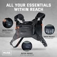 thumbnail image 4 of MVRK Water Resistant chest Pack - Minimalist Running Pack For Workouts, Running Phone Holder With Extra Storage, Lightweight Running Vest, Running Backpack (Black), 4 of 4