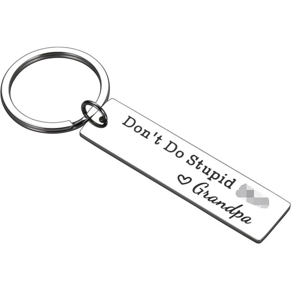 Don't Do Stupid Sht Keychain, Valentines Day Gifts for College Girls, Funny Gifts for Granddaughter Grandson from Grandpa, Easter Gifts for Teen, Birthday Gifts