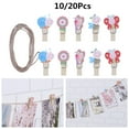thumbnail image 5 of KALLORY 10 Assorted Color Wooden Photo Clips for Memo Note Photo Holding Perfect for Home Office Party 10pcs, 5 of 8