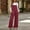 Red, variant on Gamivast Wide Leg Jumpsuit for Women with Pockets Sleeveless Spaghetti Strap Loose Fit Ruffle Hem Casual Romper Overalls White L
