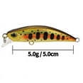 thumbnail image 6 of 2PC 5g/5cm Fishing Lure With 2 HOOKs Topwater SwimBait Lure 3D Eyes Minnow Bait, 6 of 7