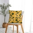thumbnail image 5 of Pofeuu Bees and Sunflowers Print Double-sided plush pillowcase Square Throw Pillow Covers Pillows Cover for Living Room Bedroom Sofa Couch Cushion Cover（No pillow core）-26"x26", 5 of 7