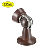 Uxcell Door Magnetic Catch Stopper with Hidden Screw Mounts Plastic Brown 2Pack