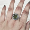 thumbnail image 4 of Natural Peridot Ring, Rough Peridot Gemstone Ring, August Birthstone, Bohemian Ring, 925 Sterling Silver, Womens Ring, Christmas, Thanksgiving, Handmade, Statement Jewelry, Rough Gemstone Jewelry, 4 of 5