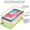 thumbnail image 5 of ELEHOLD for iPad 6th/5th Generation 9.7 Inch 2018/2017 Rugged Case, Shockproof Heavy Duty Protective Cover with 360° Rotation Handle Strap & Kickstand & Shoulder Strap for iPad 9.7" - Green White, 5 of 11