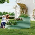 thumbnail image 2 of EuKer Metal Raised Flower Bed, 3 Tier Garden Planter with Safety Edging Design for Vegetables, Herbs, Flowers, Green, 2 of 6