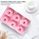 thumbnail image 5 of Toystoory Molde de silicona para rosquillas de 6 cavidades, molde para hornear fácil de usar, bandeja antiadherente reutilizable para rosquillas, para el Herramientas y accesorios para hornear Rosado Toystoory HA027997-01, 5 of 6