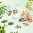 thumbnail image 2 of 20pcs Palm Leaf Charms 5 Styles Tropical Leaf Pendants Monstera Leaf Earring Plant Earring Making Kits 20pcs Earring Hooks 20pcs Jump Rings for Summer Fall Jewelry Making DIY, 2 of 6