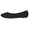 thumbnail image 2 of Forever Shoes Women Ballet Flats Round Toe Gel Memory Foam Insole Comfortable Satin Material FLEXIBLE-62 Black 7.5, 2 of 3