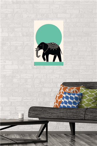 Ink Elephant Wall Poster, 14.725" x 22.375"