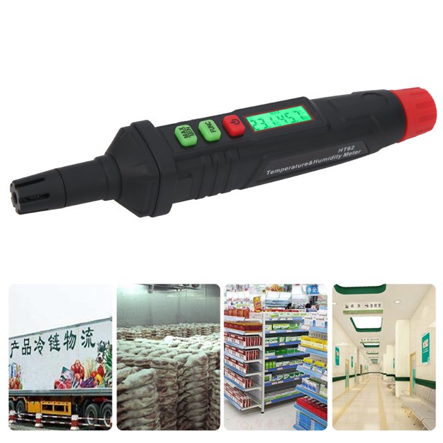 Psicrómetro HT62 Probador de temperatura de punto de rocío Probador de punto de rocío de humedad de temperatura portátil 4 en 1 Rojo ANGGREK Otros