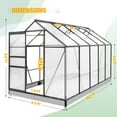 thumbnail image 4 of EAGLE PEAK 6 Ft. W x 10 Ft. D x 7 Ft. H Outdoor Walk-in Hobby Greenhouse, 4 of 10