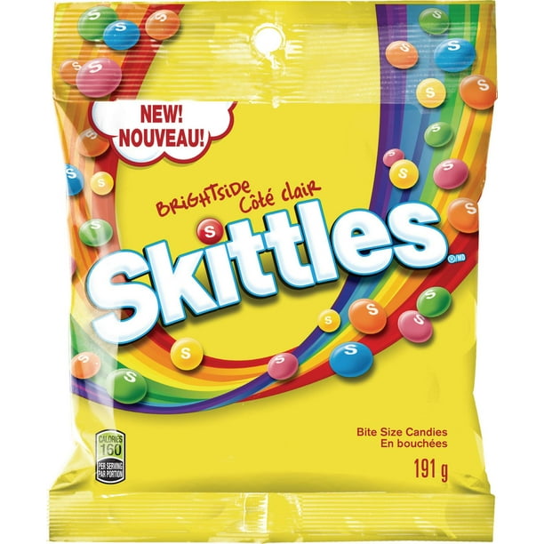 Bonbons à mâcher Skittles Côté clair, aromatisés aux fruits, sac, 191 g