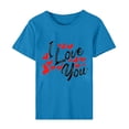 thumbnail image 5 of Pisexur T-shirt de la Saint-Valentin pour Femmes, Imprimé Amour, Manches Courtes, Col Rond, 5 of 5