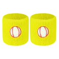 thumbnail image 2 of NIBOLOG 2Pcs Kids Sports Wristband Ball Embroidery Stretch Breathable Sweat Absorbing Boys Girls Knitted Basketball Volleyball Wrist Protector Sweatband, 2 of 8