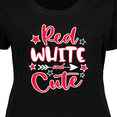 thumbnail image 4 of Inktastic 4th of July Red White and Cute with Arrow and Stars Women's Plus Size T-Shirt, 4 of 5