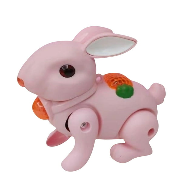 Huanglei Lapin Réaliste Marchant et Sautant Animal Interactif Animé pour Enfants Nouveauté