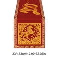 thumbnail image 3 of Chemin de Table en Lin, Décor Chinois à Thème Cheval Multicolore pour Table à Manger, 33 x 183 cm, Tissu en Polyester, Lavable à la Machine, 1 Pce, 3 of 6