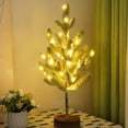 thumbnail image 4 of Chmadoxn Green Leaf Birch Tree with LED Lights, Artificial Tree Lamp, DIY Birch Tree with LED Lights, Lighted up Tree Lamp Battery Powered, Light Spirit Tree for Table Home Wedding Bedroom Christmas, 4 of 7
