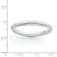 thumbnail image 2 of Platinum 3mm Half-Round Comfort Fit Lightweight Band Ring Size 7, 2 of 6