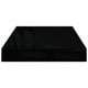 thumbnail image 5 of Estantería flotante de pared VidaXL, moderna, de MDF negro brillante, 5 of 8
