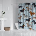 thumbnail image 2 of Cute Dachshund and Dog Footprint Shower Curtain 84"x72" ,Bathroom Decorative Shower Curtains Set with 12 Hooks,Modern Waterproof Washable Shower Curtain, 2 of 6