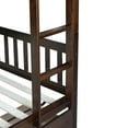 thumbnail image 3 of Noble House Twin Over Twin Rubber Wood Bunk Bed, Convertible Design with Ladder, Guardrails and Storage Drawers, Espresso, 3 of 19