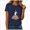 Halloween T-Shirt H1-Navy, variant on Halloween Shirt For Women Print T Shirt Short Sleeve T Shirt Top Spooky Pumpkin Gift Top