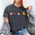 thumbnail image 2 of Funny Ghosts Parody Halloween Gamer 80's Horror Movies T-Shirt, 2 of 3