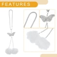 thumbnail image 4 of Unique Bargains 1 Pcs Metal Rhinestones Wing Hairball Car Rear View Mirror Pendant Accessories Car Hanging Ornament AB Color, 4 of 6
