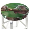 thumbnail image 3 of Fotbe Australian White Tree Frog Sitting on Branch Stool Covers Round,Waterproof Round Bar Stool Covers Bar Chair Covers Washable Stool Cushion Slipcover for 12-14 Inch Chair-12 inch, 3 of 7