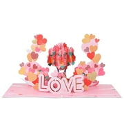 YHAIOGS Modern Farmhouse Decoration Valentine's Day Love 3D Greeting Card Creative Gift Valentine's Day Greeting Card Couple Gift