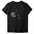 thumbnail image 2 of Zunfeo Summer Tops for Women Short Sleeve Floral T Shirts Cozy Casual Graphic Shirts 2025 New Arrivals Black M, 2 of 4