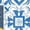 HEATHER BLUE, variant on Instant Message - Mediterranean Tiles With Lemons - Youth Boys Short Sleeve Graphic T-Shirt
