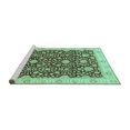 thumbnail image 2 of Ahgly Company Machine Washable Indoor Rectangle Oriental Turquoise Blue Traditional Area Rugs, 2' x 5', 2 of 4