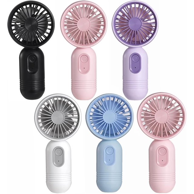 Ventilador portátil VansMago Super-mini recargable, paquete de 6