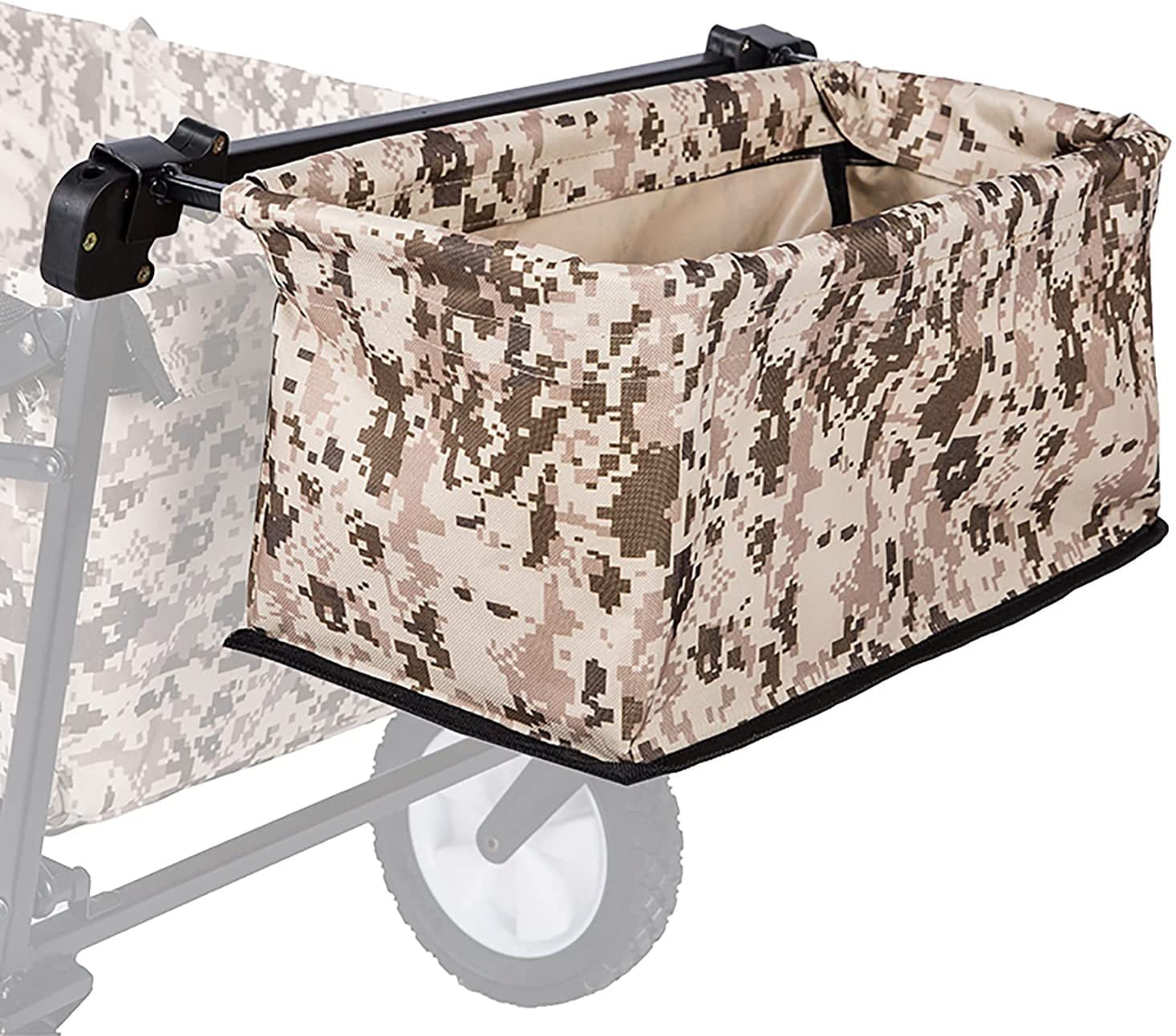 Folding Cargo Wagon Cart Storage Bags Trolley Accessories Portable Oxford Cloth Tail Pocket Push Pull Wagon Basket for Kids Beach Garden Outdoor Camping Shopping 