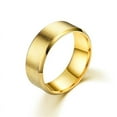 thumbnail image 5 of Lindmeyers Beveled Matte Stainless Steel Wedding Band Ring,0.3",Silver/Gold/Black, 5 of 10