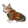 thumbnail image 7 of Fotbe Sunflower Print Small Dog Sweater Hoodies Pet Grey Hooded Soft Fleece Sweatshirts with Pocket Fall Winter Puppy Cat Sweaters Warm Clothes-Large, 7 of 7
