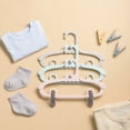 thumbnail image 2 of 10Pcs Baby Clothes Hangers Stackable Good Load-bearing Non-Slip High Toughness Smooth Surface Save Space Scalable Pants Clothes Drying Racks Kids Hangers Bathroom Supplies, 2 of 8