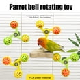 thumbnail image 2 of Hioecau 2Pcs Parrot Spinner Rattle Toys Interactive Rattle Ball Wheel Parakeet Toy Bird Cage Toys for Budgies Conures Cockatiels Enrichment Chewing Exercise, 2 of 8