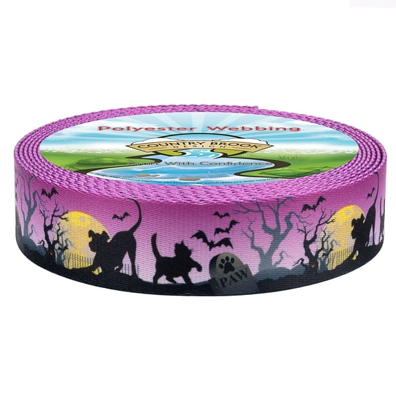 Country Brook Design - Graveyard Polyester Webbing (1 1/2 Inch, 50 Yards)