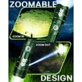 thumbnail image 4 of Victoper Green LED Flashlights, High Powered High Lumens Super Bright Tactical Flashlight, Rechargeable, 5 Modes Zoomable Waterproof Flash Lights for Emergency, Outdoor, Home, Camping, Hiking, 4 of 7
