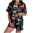 thumbnail image 2 of Kelon Ensembles de Pyjama pour Femmes Liquidation Pyjamas en Dentelle pour Femmes Pyjamas pour Femmes Motif Imprimé Pyjamas Mignons Bouton Haut à Manches Courtes Ensemble de Shorts, 2 of 7