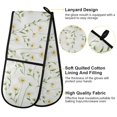 thumbnail image 4 of Dailycode Double Sided Oven Mitt with Loop Heat Resistant Kitchen Long Potholders 7" x 35" Cute Daisies and Leaves, 4 of 6