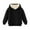 Black, variant on Fancifize Kids Sherpa Hoodies Sweatshirts Winter Warm Long Sleeve Fuzzy Fleece Pullover Top Fall Fashion Outwear for Girls Boys