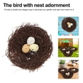 thumbnail image 4 of 5pcs Realistic Fake Bird Nest Model Bonsai Pot Nest Decoration Garden Resin Nest with Fake Eggs, 4 of 6