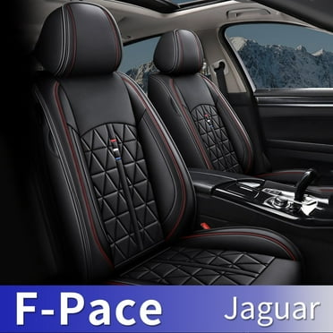 DIKSOAKR Fit Jaguar F-Pace 2017-2021 PU Leather Car seat Cover 10-seat Full Set Compatible Airbag Fit For Split Back Seat Headrest
