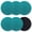 Teal, variant on Teal Boho Coasters Set of 6, Farmhouse Abstract Geometric Aesthetic Art Absorbent Coasters for Drinks, Coaster for Bar Office Dining Coffee Table Accessories Decor, Non Slip Round Desk Coaster